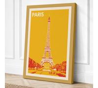 Postcard from Paris Art Deco Canvas Wall Art Print 30x20 Inch (76 x 51 cm)
