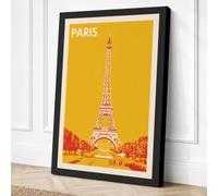 Postcard from Paris Art Deco Canvas Wall Art Print 36x24 Inch (91 x 61 cm)