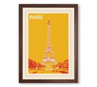 Postcard from Paris Art Deco Framed Wall Art Print A2 (59.4×42cm) Walnut, Wall Decor for Living Room, Bedroom, Office & Home, Ready to Hang, Art Gift