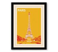 Postcard from Paris Art Deco Framed Wall Art Print A3 (42×29.7cm) Black, Wall Decor for Living Room, Bedroom, Office & Home, Ready to Hang, Art Gift