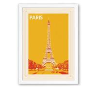 Postcard from Paris Art Deco Framed Wall Art Print A3 (42×29.7cm) White, Wall Decor for Living Room, Bedroom, Office & Home, Ready to Hang, Art Gift
