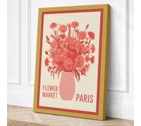 Postcard from Paris Vintage Canvas Wall Art Print 24x16 Inch