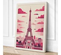 Postcard from Paris Vintage Canvas Wall Art Print 24x16 Inch