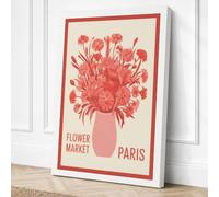 Postcard from Paris Vintage Canvas Wall Art Print 30x20 Inch