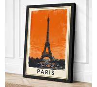 Postcard from Paris Vintage Canvas Wall Art Print 30x20 Inch