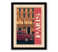 Postcard from Paris Vintage Framed Wall Art Print A1 (84.1×59.4cm) Black, Wall Decor for Living Room, Bedroom, Office & Home, Ready to Hang, Art Gift