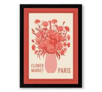 Postcard from Paris Vintage Framed Wall Art Print A2 (59.4×42cm) Black, Wall Decor for Living Room, Bedroom, Office & Home, Ready to Hang, Art Gift