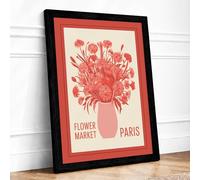 Postcard from Paris Vintage Framed Wall Art Print A2 Black