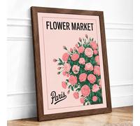 Postcard from Paris Vintage Framed Wall Art Print A2 Walnut