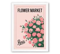 Postcard from Paris Vintage Framed Wall Art Print A4 (29.7×21cm) White, Wall Decor for Living Room, Bedroom, Office & Home, Ready to Hang, Art Gift