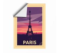 Postcard from Paris Vintage Unframed Wall Art Print A4 (29.7×21cm), Wall Decor for Living Room, Bedroom, Office & Home, Art Gift