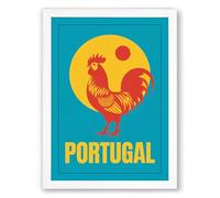 Postcard from Portugal Vintage Framed Wall Art Print A4 (29.7×21cm) White, Wall Decor for Living Room, Bedroom, Office & Home, Ready to Hang, Art Gift