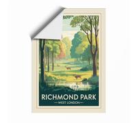 Postcard from Richmond Park Vintage Unframed Wall Art Print A1
