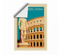 Postcard from Roma Vintage Unframed Wall Art Print A4 (29.7×21cm), Wall Decor for Living Room, Bedroom, Office & Home, Art Gift
