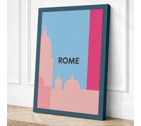 Postcard from Rome Canvas Wall Art Print 30x20 Inch