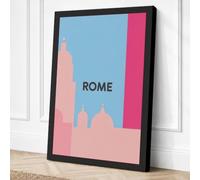 Postcard from Rome Canvas Wall Art Print 36x24 Inch