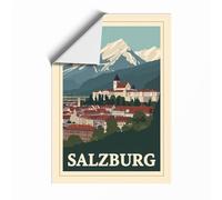 Postcard from Salzburg Vintage Unframed Wall Art Print A3 (42×29.7cm), Wall Decor for Living Room, Bedroom, Office & Home, Art Gift