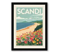 Postcard from Scandi Vintage Framed Wall Art Print A2 (59.4×42cm) Black, Wall Decor for Living Room, Bedroom, Office & Home, Ready to Hang, Art Gift