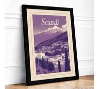 Postcard from Scandi Vintage Framed Wall Art Print A4 (29.7×21cm) Black, Wall Decor for Living Room, Bedroom, Office & Home, Ready to Hang, Art Gift