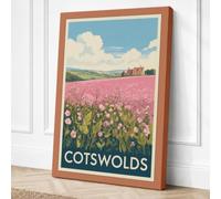 Postcard from the Cotswolds Canvas Wall Art Print 30x20 Inch (76 x 51 cm)