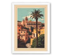 Postcard from the Mediterranean Vintage Framed Wall Art Print A3 (42×29.7cm) White, Wall Decor for Living Room, Bedroom, Office & Home, Ready to Hang, Art Gift