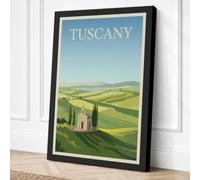 Postcard from Tuscany Vintage Canvas Wall Art Print 18x12 Inch (46 x 30 cm)