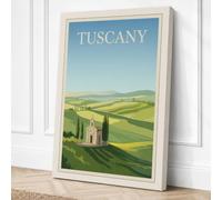 Postcard from Tuscany Vintage Canvas Wall Art Print 36x24 Inch (91 x 61 cm)