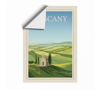 Postcard from Tuscany Vintage Unframed Wall Art Print A1 (84.1×59.4cm), Wall Decor for Living Room, Bedroom, Office & Home, Art Gift