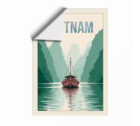 Postcard from Vietnam Vintage Unframed Wall Art Print A1 (84.1×59.4cm), Wall Decor for Living Room, Bedroom, Office & Home, Art Gift