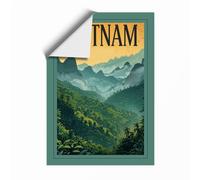 Postcard from Vietnam Vintage Unframed Wall Art Print A3 (42×29.7cm), Wall Decor for Living Room, Bedroom, Office & Home, Art Gift