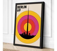 Postcard from Vintage Berlin Canvas Wall Art Print 30x20 Inch