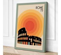 Postcard from Vintage Rome Canvas Wall Art Print 18x12 Inch