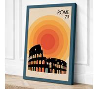 Postcard from Vintage Rome Canvas Wall Art Print 24x16 Inch