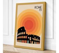 Postcard from Vintage Rome Canvas Wall Art Print 30x20 Inch