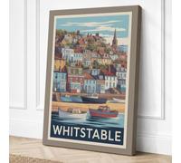 Postcard from Whitstable Canvas Wall Art Print 18x12 Inch