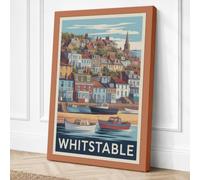 Postcard from Whitstable Canvas Wall Art Print 24x16 Inch