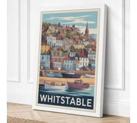 Postcard from Whitstable Canvas Wall Art Print 30x20 Inch
