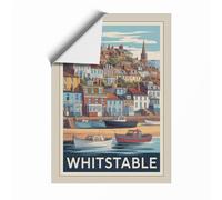 Postcard from Whitstable Vintage Unframed Wall Art Print A1 (84.1×59.4cm), Wall Decor for Living Room, Bedroom, Office & Home, Art Gift