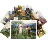Postcard Pack 24pcs Country Girl Rural Landscapes Vintage Painting by Hans Dahl