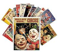 Postcard Pack 24pcs Vintage Circus Clowns and Athletes Vintage Posters