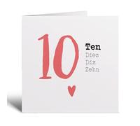Postcard Prints - 10 Year Anniversary Card 10 Year Card For Husband 10th For Wife For Boyfriend or Girlfriend 10 Year Card