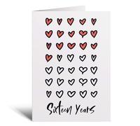 Postcard Prints - 16th Wedding Anniversary Card For Wife Anniversary Card for Husband or Boyfriend Anniversary Card Girlfriend Anniversary Sixteen Year
