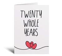 Postcard Prints - 20 Year Anniversary Card For Husband or Wife Anniversary Card 20th Anniversary Card For Boyfriend Girlfriend Twentieth Wedding Anniversary
