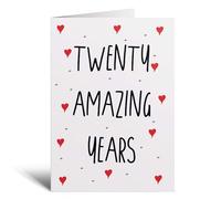 Postcard Prints - 20 Year Anniversary Card For Wife or Husband Anniversary Card 20th Anniversary Card For Boyfriend Girlfriend Twentieth Wedding Anniversary