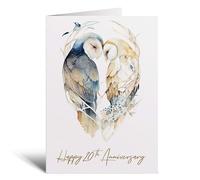 Postcard Prints - 20th Anniversary Card For Husband or Wife Twenty Year Wedding Anniversary Card For Wife or Husband 20 Year Anniversary Card