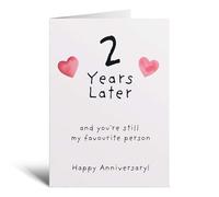 Postcard Prints - 2nd Wedding Anniversary Card For Wife Anniversary Card for Husband Anniversary Card For Boyfriend or Girlfriend Second Anniversary White Hearts