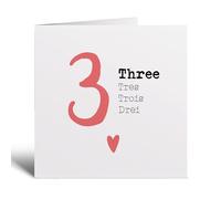 Postcard Prints - 3 Year Anniversary Card 3 Year Card For Husband 3rd For Wife For Boyfriend or Girlfriend 3 Year Card