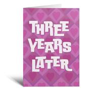 Postcard Prints - 3rd Wedding Anniversary Card For Wife Anniversary Card for Husband Anniversary Card For Boyfriend or Girlfriend Third Anniversary Card