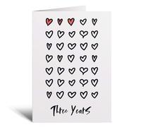 Postcard Prints - 3rd Wedding Anniversary Card For Wife for Husband or Boyfriend For Girlfriend Third Anniversary Three Year