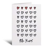 Postcard Prints - 5th Wedding Anniversary Card For Wife Anniversary Card for Husband or Boyfriend Anniversary Card For Girlfriend Fifth Anniversary Five Year